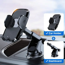 Dashboard Phone Holder for Car【360° Widest View】9in Flexible Long Arm, Universal Handsfree Auto Windshield Air Vent Phone Mount